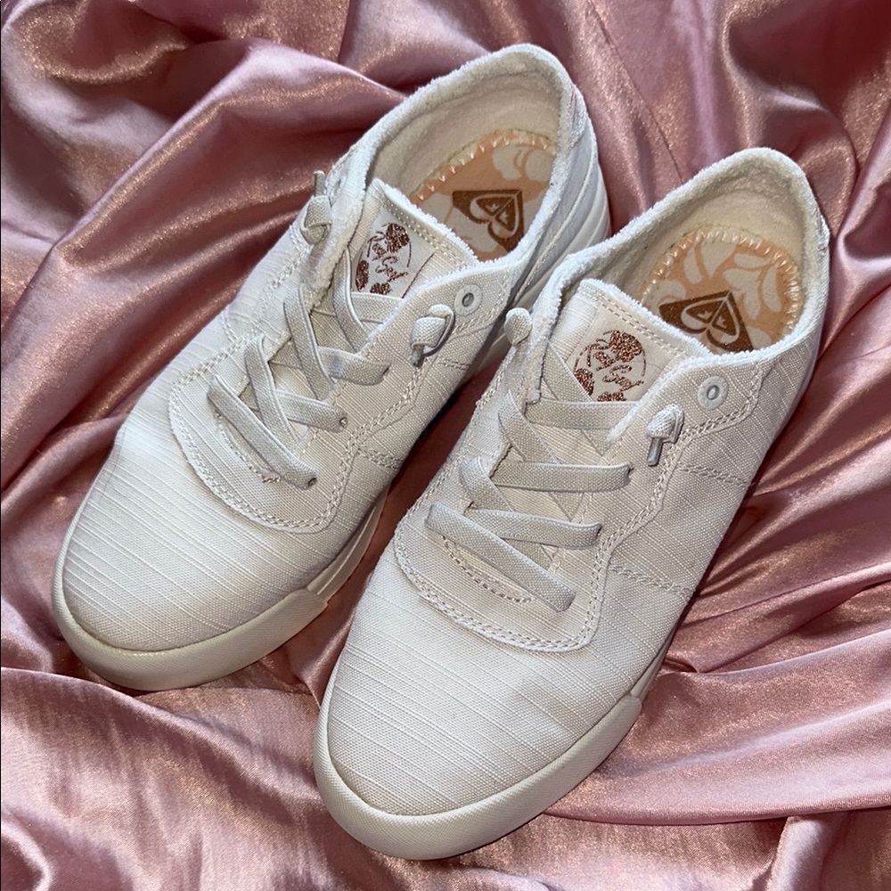 Roxy Surf White Canvas low top Sneakers